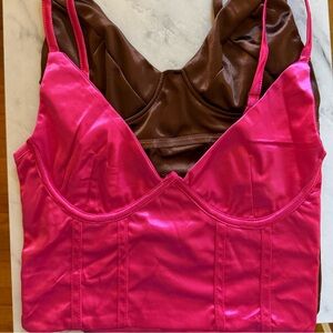 Silky Corset and Bodysuit Bundle - NWOT